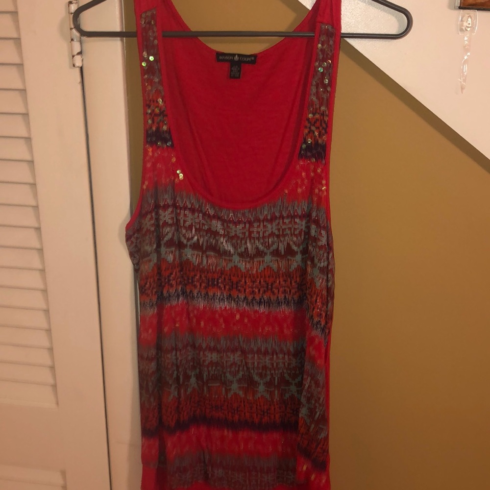 Sequined tank top